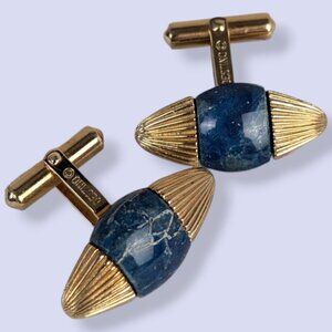 Vintage Destino Boucher Gold & Blue Cufflinks
